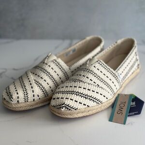 Toms Women’s Alpargata Canvas Shoe Size 10 NWT